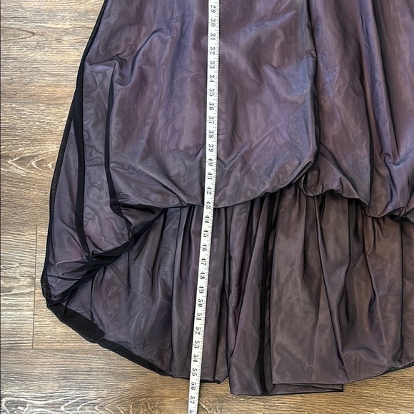Nicole by Nicole Miller Women's Size 12 High Low Formal Dress Purple Bubble Hem - Picture 8 of 14